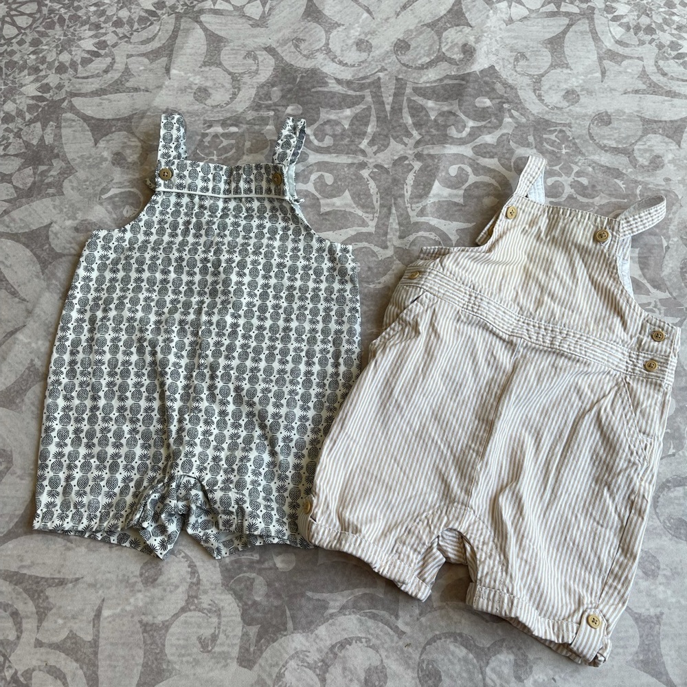 Janie and jack romper overall bundle 6-12/12-18